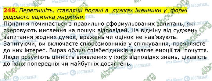 ГДЗ Українська мова 10 клас сторінка 248